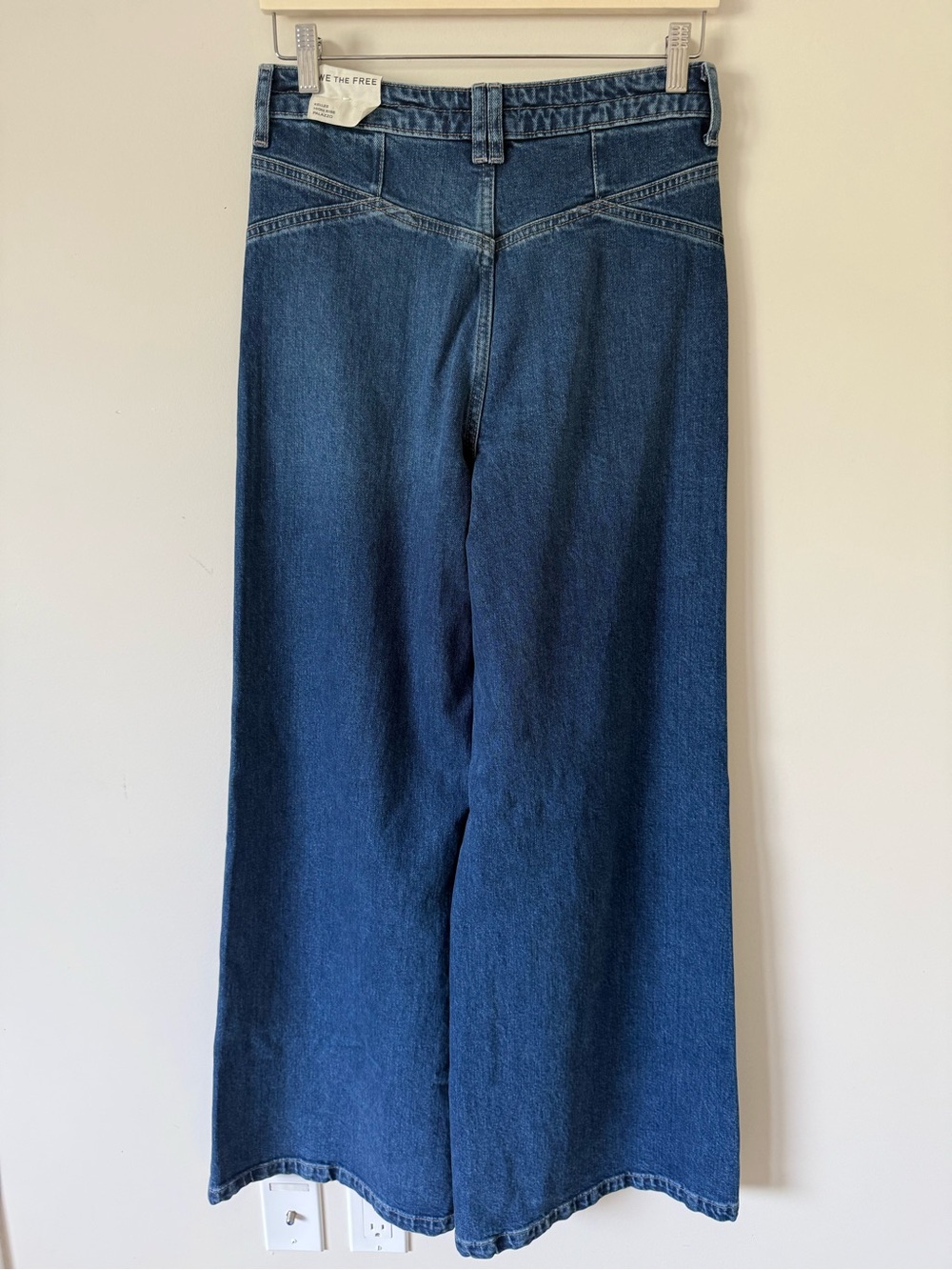 We The Free Dark Blue High-Rise Wide Leg Jeans - Picture 4 of 8